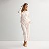 Women's Sonoma Goods For Life® Knit Open-Hem Pajama Pants & Pajama Top Matching Set
