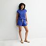 Women's Sonoma Goods For Life® Towel Terry Midi Shorts & Tee Matching Set