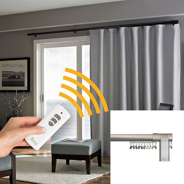 Free Timer and Motorized Drapery Remote Control Electric Curtain Rod 0'-20' 