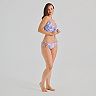 Juniors' Ninety-Nine° Smocked Merrow Edge Floral Swim Separates