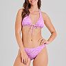 Juniors' Ninety-Nine° Spring Break Triangle Swim Top & Swim Bottoms Matching Set