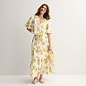 Women's MNK Tiered Maxi Skirt & Front Tie Top Matching Set