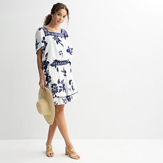 Women's Draper James Double Ruffle Skirt & Top Matching Set