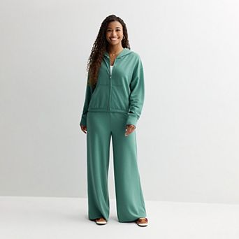 Juniors' SO® Bouncy Fleece Wide Leg Pants & Hoodie Matching Set