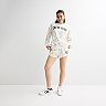 Juniors' Threads of Luxx Camo Print Cargo Shorts & Graphic Crew Matching Set