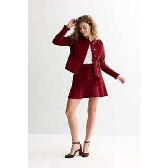 Women's Draper James Corduroy Button Front Skirt & Corduroy Jacket Matching Set