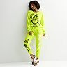 Juniors' Grinch Graphic Woobie Joggers & Sweatshirt Matching Set