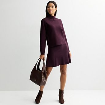 Women’s Nine West Flare Sweater Skirt & Pullover Sweater Matching Set
