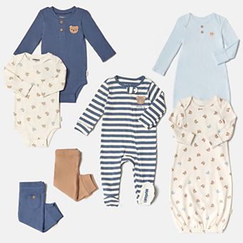 Newborn Baby Boys Huggies Babywear® 100% Organic Bears One-Piece Bodysuits, Gowns, & Pants Matching Separates & Sets