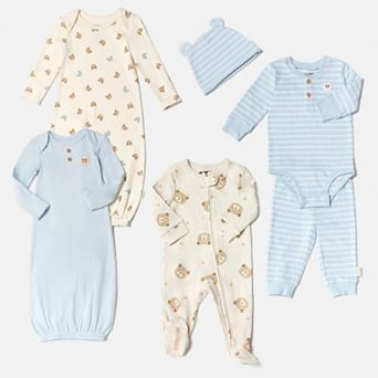 Newborn Baby Boys Huggies Babywear® 100% Organic Bears Bodysuit, One-Piece, Pants & Hat & Gowns Matching Separates Sets