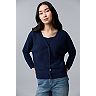 Women's Simply Vera Vera Wang Luxe Cashmere Blend Sweater Tank & Cardigan Matching Set