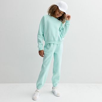 Girls 7-16 Tek Gear® Fleece Crewneck Sweatshirt & Jogger Set