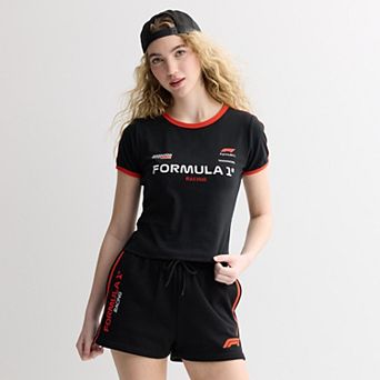 Juniors' Graphic Formula 1 Racing Matchback Shorts & Tee Matching Set