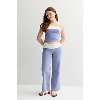 Girls 7-16 Sea + Skye Foldover Tank & Wide Leg Pants