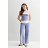 Girls 7-16 Sea + Skye Foldover Tank & Wide Leg Pants