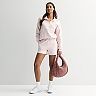 Women's FLX High Rise French Terry Shorts & Half Zip Sweatshirt Matching Set