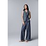Women's Simply Vera Vera Wang V-Neck Vest Top & Wide Leg Pants Matching Set