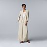 Women's Simply Vera Vera Wang Roll Tab Blazer & Wide Leg Pants Matching Set
