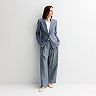Women's Nine West Peak Lapel Blazer & Pleated Pants Matching Set