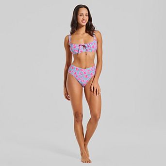 Juniors' Ninety-Nine° Front Tie Swim Top & Swim Bottoms Matching Set