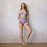 Womens LC Lauren Conrad Bikini Swim Top & Swim Bottom Matching Swimwear