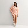 Juniors' SO® Favorite Cropped Full-Zip Hoodie & Fleece Shorts Matching Set