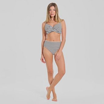 Women's Freshwater Shirred Back Brief Swim Top & Swim Bottoms Matching Separates