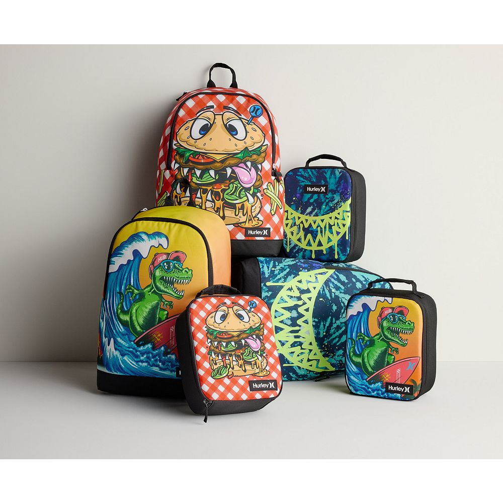 Hurley Graphic Backpack & Insulated Lunch Bag Mix & Match Set