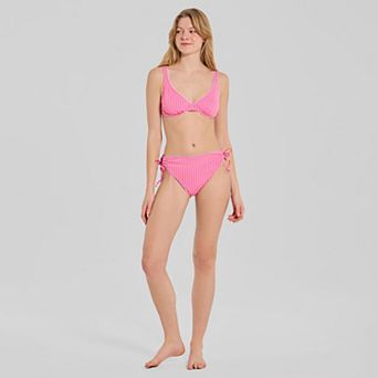 Juniors' Ninety-Nine° Underwire Bralette Bikini Top & Bottoms Matching Swimwear