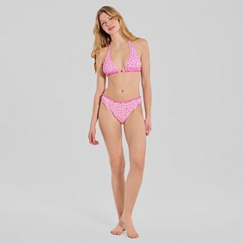 Juniors' Ninety-Nine° Tunneled Micro Ruffle Bikini Top & Bottoms Matching Swimwear