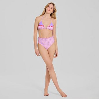 Juniors' Ninety-Nine° Triangle Bikini Top & Bottoms Matching Swimwear
