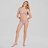 Juniors' Ninety-Nine° Striped Triangle Bikini Top & Bottoms Matching Swimwear