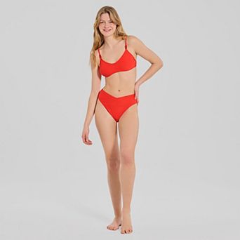 Juniors' Ninety-Nine° Scoop Bralette Bikini Top & Bottoms Matching Swimwear