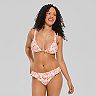 Juniors' Ninety-Nine° Triangle Bikini Top & Ruffle Waist Bottoms Matching Swimwear