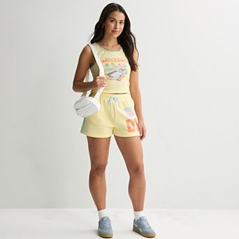 Juniors' Ford Tropical Fleece Shorts & Graphic Tank Top Matching Set