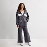 Girls 7-16 Sea + Skye Fleece Wide Leg Sweatpants & Zip-Up Hoodie Matching Set