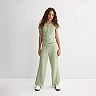 Girls 7-16 Sea + Skye Cozy Soft Rib Henley Shirt & Foldover Pants Matching Set