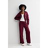 Juniors' SO® Favorite Cropped Full-Zip Hoodie & Wide Leg Pants Matching Set