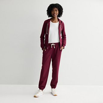 Juniors' SO® Core Zip-Up Hoodie & Foldover Fleece Jogger Pants Matching Set