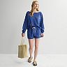 Juniors' Coastal Icon Terry Pullover & Shorts Matching Set