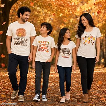 Peanuts Thanksgiving Matching Family Graphic Tees