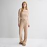 Juniors' Pink Republic Pointelle Lounge Cami & Lounge Pants Matching Separates