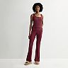 Juniors' Pink Republic Waffle Lounge Tank Top & Lounge Pants Matching Separates