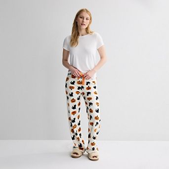 Juniors' Plush Halloween Print Shorts & Pants Matching Set