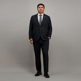 Big & Tall J.M. Haggar Pro Football Hall of Fame Athletic Fit Suit Jacket & Pant Matching Set