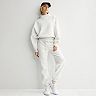 Women's FLX Embrace Fleece Oversized Mock Neck Pullover & Boyfriend Jogger Pants Matching Separates