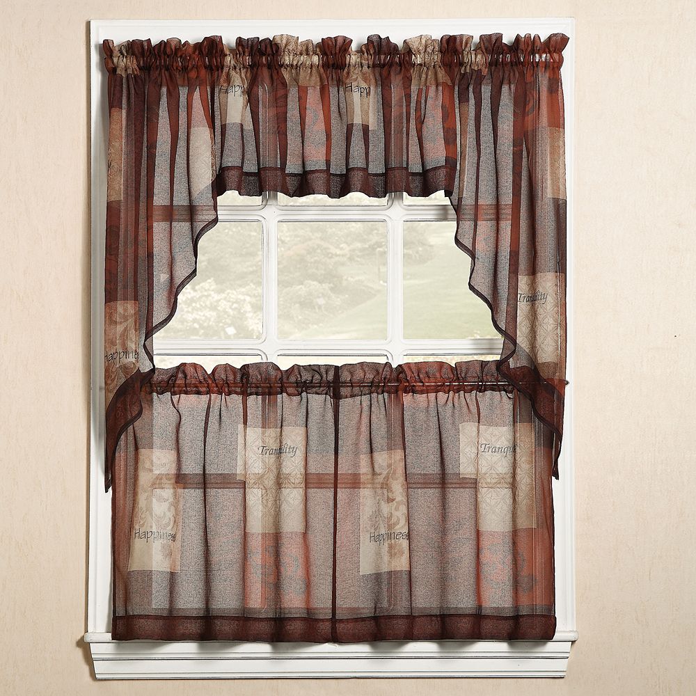 Eden Swag Tier Kitchen Window Curtains