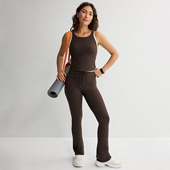 Women's FLX Affirmation Layered High Neck Tank Top & Slim Flare Pant Matching Separates