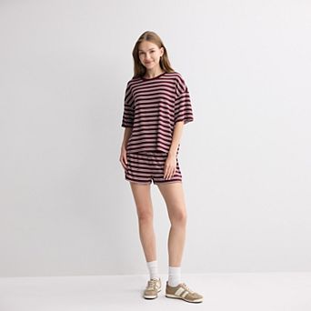 Juniors' Pink Republic Lounge Top & Shorts Matching Separates