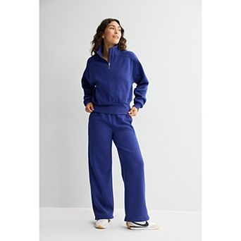Women's FLX Embrace High Neck 1/4 Zip Pullover & Straight Leg Pants Matching Separates